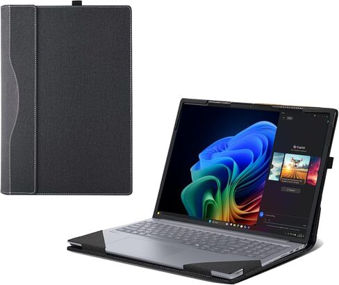 Laptop Case for Lenovo ThinkBook 16 G7 QOY Laptop [not Compatible with Any Other Model] ， 2 in 1 PU Leather Inside Pocket Cover (Wine red) in Saudi Arabia