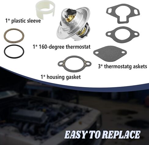 طقم ترموستات 160 درجة مع غلاف بلاستيكي يحل محل 807252Q5 متوافق مع محركات Mercruiser 4.3L 5.0L 5.7L 7.4L 8.2L GM البحرية 1987-2016 in Saudi Arabia