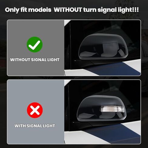 Compatible with 2012-2020 Toyota Sienna Left Side Mirror Cover Cap, Black Driver Side Clip-on Mirror Cap Replacement Without Turn Signal Light Replaces for 87945-08010 in Kuwait