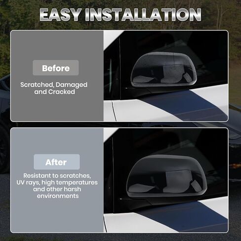 Compatible with 2012-2020 Toyota Sienna Left Side Mirror Cover Cap, Black Driver Side Clip-on Mirror Cap Replacement Without Turn Signal Light Replaces for 87945-08010 in Kuwait