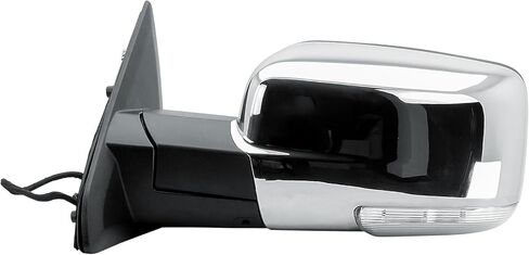 Passenger Right Side Door Mirror Electric Heated Glass Power Folding Textured Back Cover with Turn Signal Light and Puddle Light for Ram 1500 2500 3500 2009-2019, 1500 Classic 2019-2024 in Saudi Arabia