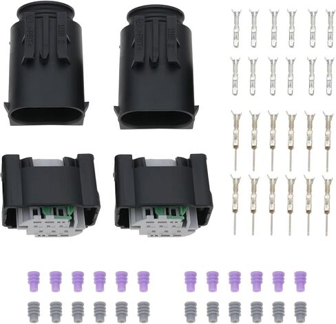 SING F LTD 2Set 6 Pin MQS Automotive Male Female Connector 1-967616-1 1-967587-3 Compatible with VW Compatible with Audi in Saudi Arabia