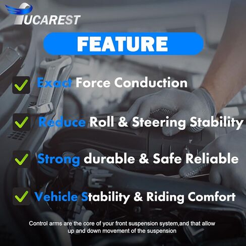 TUCAREST 2 قطعة K620649 K620650 ذراع التحكم العلوي الأمامي ومجموعة وصلات كروية متوافقة مع Ni-ssan 2005-2020 Armada، 04-19 Titan/In-finiti 2004-2013 QX56، 14-19 QX80 تعليق in Kuwait