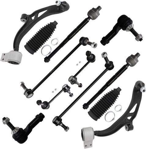 ASAPE ربط قضيب نهاية ذراع التحكم Sway Bar End Link Ball Joint 12PCS طقم تعليق أمامي مناسب لـ 2011-2017 لـ Ford Explorer 2013-2015 لـ Ford Police Interceptor Utility in Kuwait