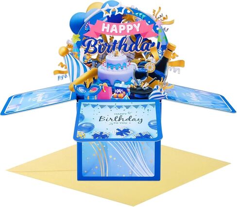Funny Pop Up 3D Christmas Tree Card with Envelope for Kids, Women & Men - Merry Christmas & Birthday Greeting Cards in Saudi Arabia