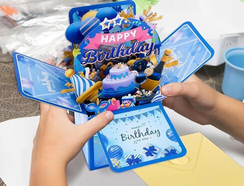 Funny Pop Up 3D Christmas Tree Card with Envelope for Kids, Women & Men - Merry Christmas & Birthday Greeting Cards in Saudi Arabia