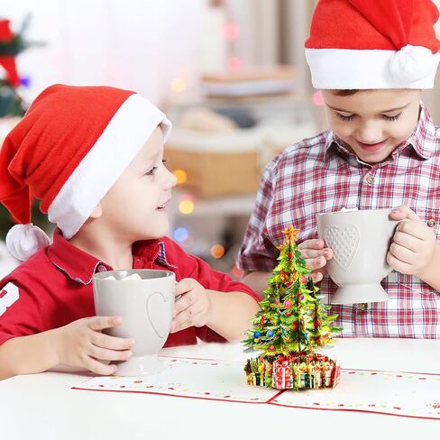 Funny Pop Up 3D Christmas Tree Card with Envelope for Kids, Women & Men - Merry Christmas & Birthday Greeting Cards in Saudi Arabia