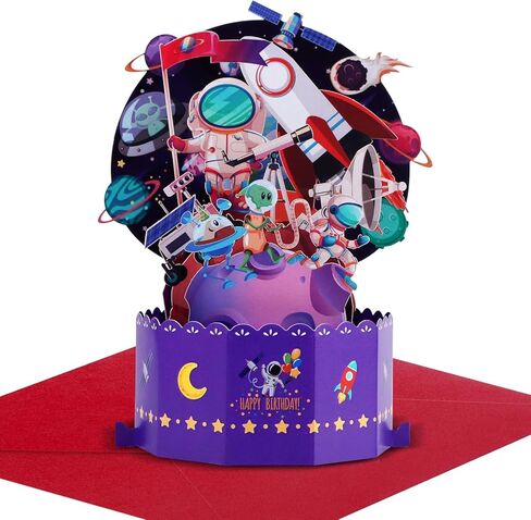 Funny Pop Up 3D Christmas Tree Card with Envelope for Kids, Women & Men - Merry Christmas & Birthday Greeting Cards in Saudi Arabia