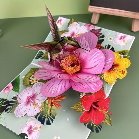 Hummingbird Pop Up Birthday Card, 3D Popup Greeting Card, Birthday Cards for Women with Envelope, Mother's Day, Father's Day, Anniversary in Saudi Arabia