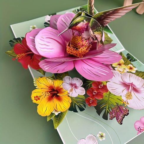 Hummingbird Pop Up Birthday Card, 3D Popup Greeting Card, Birthday Cards for Women with Envelope, Mother's Day, Father's Day, Anniversary in Saudi Arabia