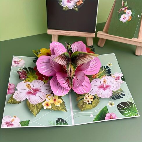 Hummingbird Pop Up Birthday Card, 3D Popup Greeting Card, Birthday Cards for Women with Envelope, Mother's Day, Father's Day, Anniversary in Saudi Arabia