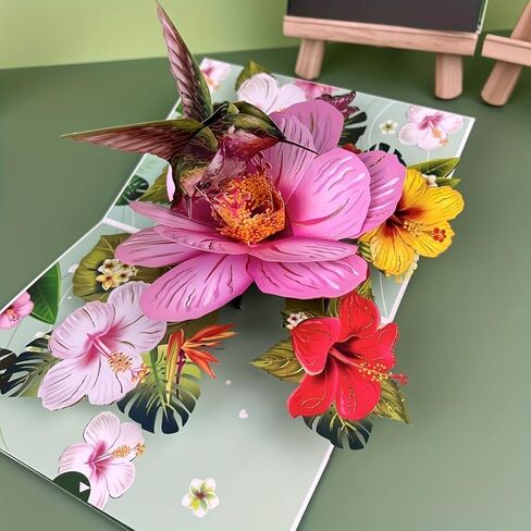 Hummingbird Pop Up Birthday Card, 3D Popup Greeting Card, Birthday Cards for Women with Envelope, Mother's Day, Father's Day, Anniversary in Saudi Arabia
