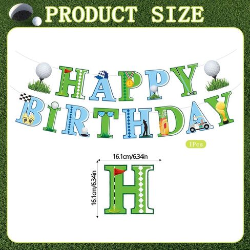 Golf Birthday Party Decorations Golf Happy Birthday Banner Garland 6PCS Hanging Swirls Golf Sport Party Decorations Golf Birthday Party Supplies for Men Boys Kids Adults Golf Themed Hanging Decoration in Saudi Arabia