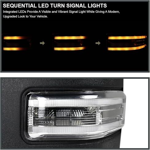 Spec-D Tuning Power Heated Sequential LED Signal Towing Mirrors Compatible with 2017-2019 Ford F-250, F-350 Super Duty, Left + Right Pair Left + Right Pair in Saudi Arabia