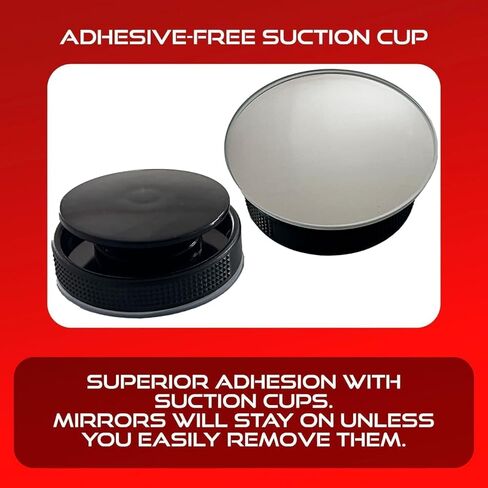 Blind Spot Convex Car Rear View Mirror: Rearview/Side Stick On Mirror Automotive Accessories | Narrow Blindspot Mirrors For Car By Utopicar (2 pack) in Kuwait