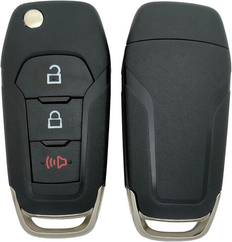 غطاء غطاء مفتاح Fob Shell يناسب Ford F-150 F-250 F-350 2015 2016 2017 2018 2019 2020 2022 Explorer F-350 F-450 Ranger Ecosport Bronco غطاء التحكم عن بعد للسيارة N5F-A08TAA (3 أزرار A) in Kuwait