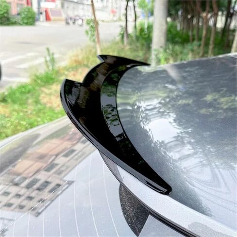 M4 Style V Style Car Rear Trunk Mid Spoiler Compatible for Audi Q3 F3 Sportback S Line 2019-2024 Tailgate Roof Middle Tail Wing Body Kit(Rear Black) in Saudi Arabia