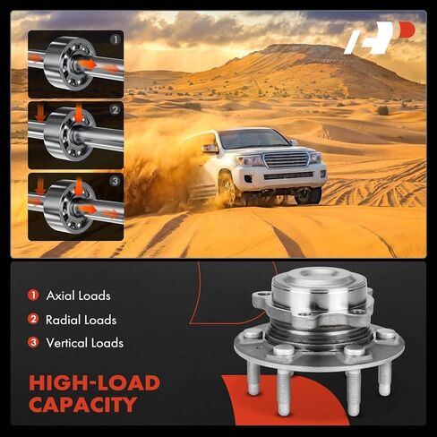A-Premium 2 x Front Wheel Bearing and Hub Assembly with 6-Lug Compatible with Chevy & GMC & Cadillac - 2019 2020 2021 2022 - Silverado 1500, Sierra 1500, Suburban, Escalade ESV in Saudi Arabia