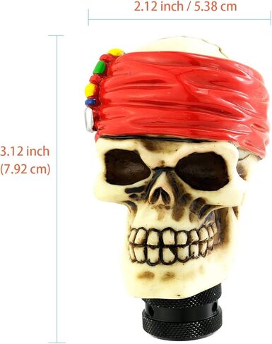 Arenbel Skull Racing Speed Shift Knob Skeleton Pirate Style Gear Shifter Stick Lever Handle Replacement Fit Most Manual Automatic Cars in Saudi Arabia