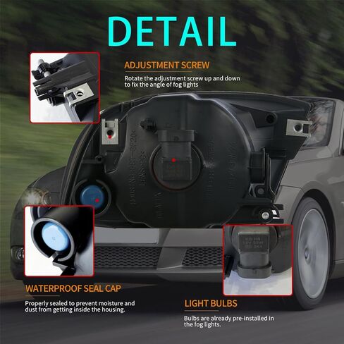 مصابيح الضباب لـ 2007-2013 3 Series E92 E93 328i 328xi 335i 335is 335xi الكل للتحويل كوبيه فقط OEM Style 2 قطعة ث/H8 دخان in Kuwait