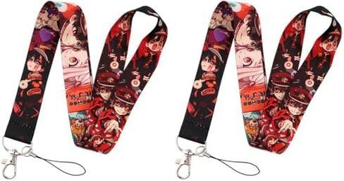 Pinstant Toilet Bound Hanako Kun Jibaku Shonen Manga Anime 17.7" Neck Lanyard Keychain Holder ID Badge Mobile Phone Pin Strap in Saudi Arabia