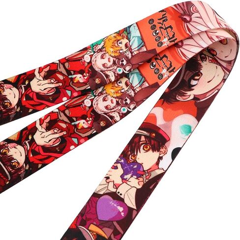 Pinstant Toilet Bound Hanako Kun Jibaku Shonen Manga Anime 17.7" Neck Lanyard Keychain Holder ID Badge Mobile Phone Pin Strap in Saudi Arabia