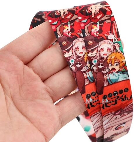 Pinstant Toilet Bound Hanako Kun Jibaku Shonen Manga Anime 17.7" Neck Lanyard Keychain Holder ID Badge Mobile Phone Pin Strap in Saudi Arabia