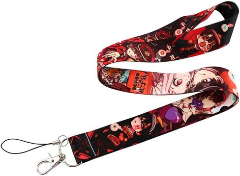 Pinstant Toilet Bound Hanako Kun Jibaku Shonen Manga Anime 17.7" Neck Lanyard Keychain Holder ID Badge Mobile Phone Pin Strap in Saudi Arabia