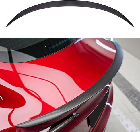 TSTORY Tesla Model Y Juniper 2025-2026 أحدث 100% من ألياف الكربون الحقيقية سبويلر خلفي أداء نوع سبويلر جناح خلفي Tesla Model Y Accessories 2025 2026 (موديل Y Juniper-Mate Carbon Fiber) in Saudi Arabia