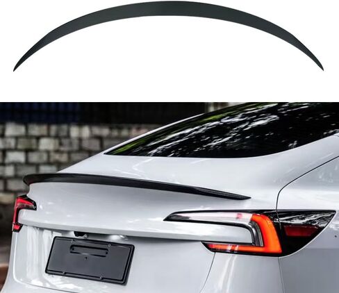TSTORY Tesla Model Y Juniper 2025-2026 أحدث 100% من ألياف الكربون الحقيقية سبويلر خلفي أداء نوع سبويلر جناح خلفي Tesla Model Y Accessories 2025 2026 (موديل Y Juniper-Mate Carbon Fiber) in Saudi Arabia