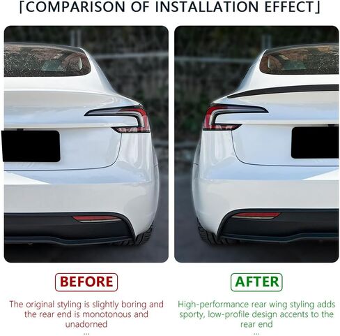 TSTORY Tesla Model Y Juniper 2025-2026 أحدث 100% من ألياف الكربون الحقيقية سبويلر خلفي أداء نوع سبويلر جناح خلفي Tesla Model Y Accessories 2025 2026 (موديل Y Juniper-Mate Carbon Fiber) in Saudi Arabia