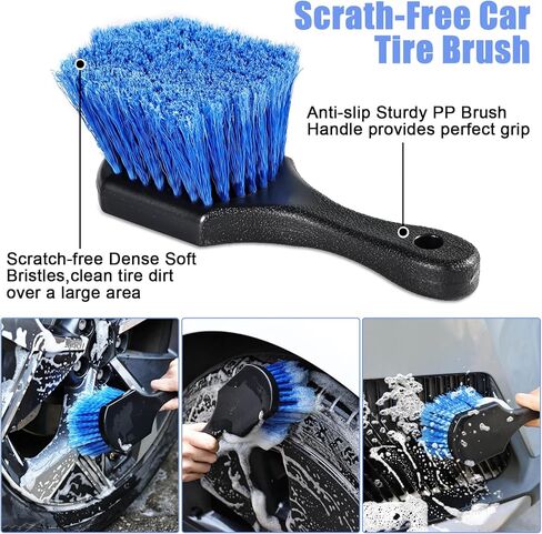 طقم ممسحة فرشاة غسيل السيارة مقاس 56.7 بوصة من Anngrowy، إسفنجة ميت مع مقبض طويل، مجموعة لوازم تنظيف السيارة، أدوات غسيل السيارات، منفضة خارجية خالية من الخدوش، عمود تمديد رأس بديل من الشنيل in Kuwait