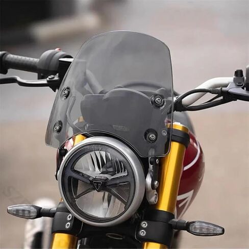 واقي أمامي للدراجة النارية من أجل Triumph Speed ​​400 Scrambler 400X 2024، مقاوم للرياح لتدفق الهواء وحاجب الرياح وموسع شاشة الدراجة النارية، A/أسود in Saudi Arabia