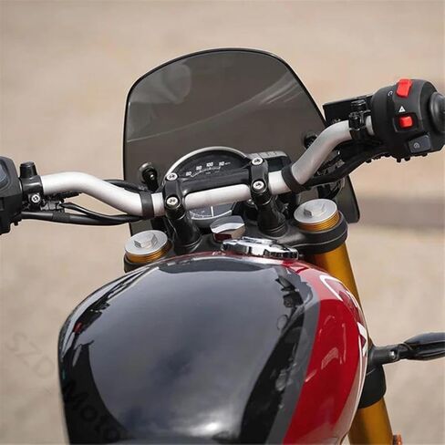 واقي أمامي للدراجة النارية من أجل Triumph Speed ​​400 Scrambler 400X 2024، مقاوم للرياح لتدفق الهواء وحاجب الرياح وموسع شاشة الدراجة النارية، A/أسود in Saudi Arabia