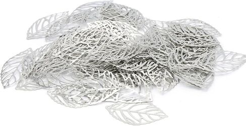 Pack of 100 Metal Filigree Leaf Connectors Metal Craft Embellishments Wrapping Embellishments Iron Craft in Saudi Arabia