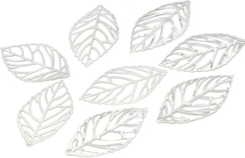 Pack of 100 Metal Filigree Leaf Connectors Metal Craft Embellishments Wrapping Embellishments Iron Craft in Saudi Arabia