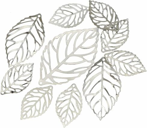 Pack of 100 Metal Filigree Leaf Connectors Metal Craft Embellishments Wrapping Embellishments Iron Craft in Saudi Arabia