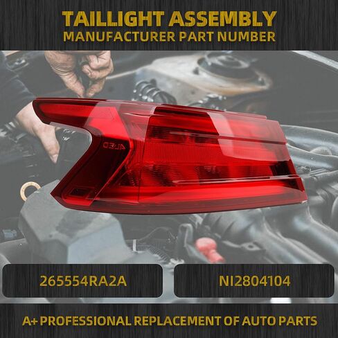 مصباح خلفي LED من Dasbecan متوافق مع 2016-2018 Nissan Maxima الضوء الخلفي للمصباح الخلفي الأيسر للسائق استبدال # 265554RA2A NI2804104 in Saudi Arabia
