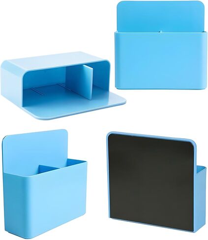Magnetic Pen Holder,Magnetic Dry Erase Marker Holder,Strong Magnet Storage Marker Pen Pencil Organizer for Refrigerator,Whiteboard,Locker Accessories, Blue in Saudi Arabia