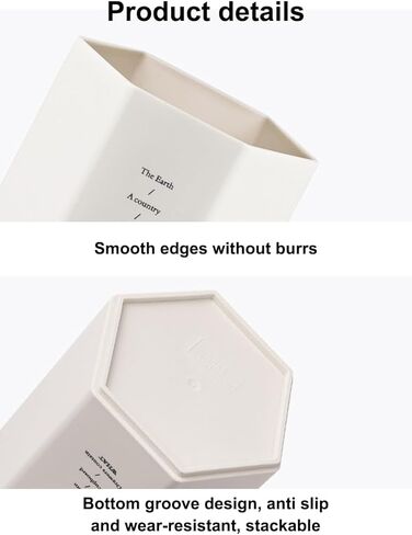 Hexagonal Pencil Holder, Creative Fashion Cute Desktop Storage Box Perfect for Office School Classroom and Home Desktop (White) in Saudi Arabia