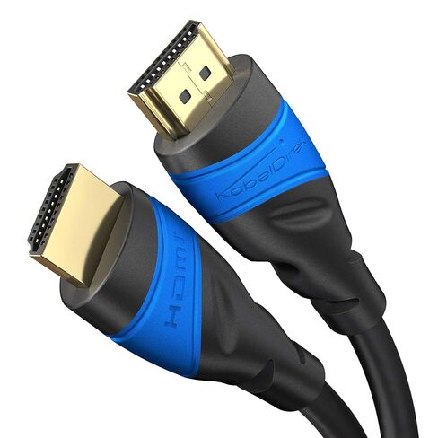 8K HDMI 2.1 Cable – 6ft – Ultra High Speed HDMI Cord, Officially Licensed & Designed in Germany (HDMI 2.1 Certified, 8K@60Hz, HDMI eARC, Perfect for PS5/Xbox/Switch, Silver/Black) – by CableDirect in Kuwait