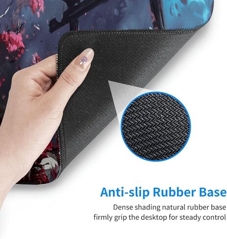 Japanese Samurai and Forest Mouse Pad, Waterproof Extended Large Gaming Mousepad Desktop, Big Long Non-Slip Mouse Mat for Laptop, Keyboard, Computer for Decor Office, 31.5 * 11.8 in in Saudi Arabia