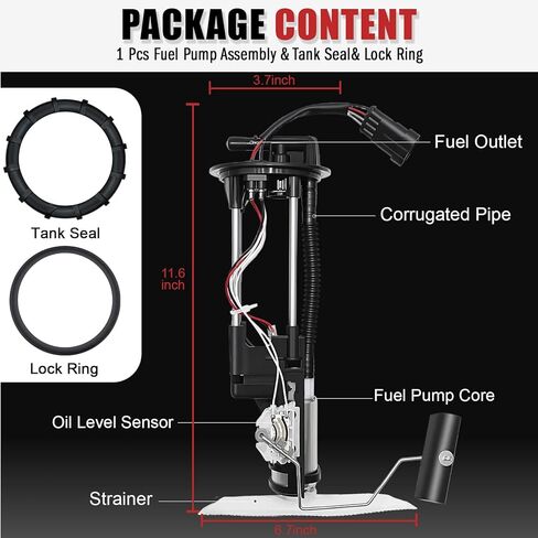 2208123 Fuel Pump Assembly Compatible With Polaris Ranger 1000, Ranger Crew XP 1000 / XP 1000 2018-2023,Electric Fuel Pump Assy Fits for Polaris Ranger CREW 1000 2020-2023, Replace OE# 47-1033 2521784 in Saudi Arabia