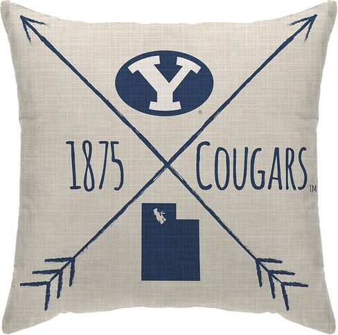 Pegasus Sports Officially Licensed NCAA Cross Arrow Decorative Throw Pillow, 18" x 18" in Kuwait