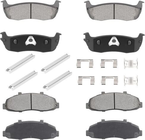 Front Rear Semi-metal Disc Brake Pads Set for Ford F-150 1997-2004, for F-150 Heritage 2004,for Lincoln Blackwood 2002 8PCS (With Hardware) in Saudi Arabia