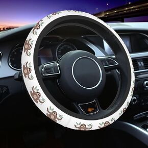 غطاء عجلة قيادة السيارة الفاوانيا زهور أرجوانية وأوراق خضراء غطاء عجلة قيادة السيارة مناسب لمعظم المركبات بما في ذلك الشاحنات وسيارات الدفع الرباعي in Kuwait