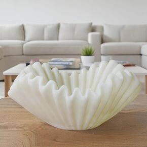 Decorative Bowl Entryway Table Decor - Resin Clam Shells Bowls Seashell Beach Console Table Home Decor Accents for Ocean Themed Living Room Coffee Table Decor 9 * 6 * 3.5 Inch in Kuwait