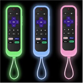 2Pack Roku Remote Cover with Tracker | Roku Remote Covers | Onn Roku Remote | Roku Express 4K+ | Hisense Roku TV | TCL Roku Glow in The Dark in Kuwait