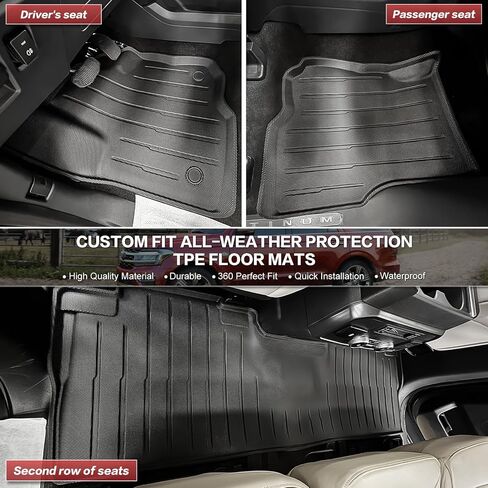 حصيرة أرضية Cargo Mat مناسبة لـ CRV 2017-2022 طراز الوقود وبطانة أرضية للمقعد الخلفي لملحقات Honda CRV (Cargo+Floor+Satback Mat، 17-22CRV (ليست للهجين أو التجول)) in Saudi Arabia