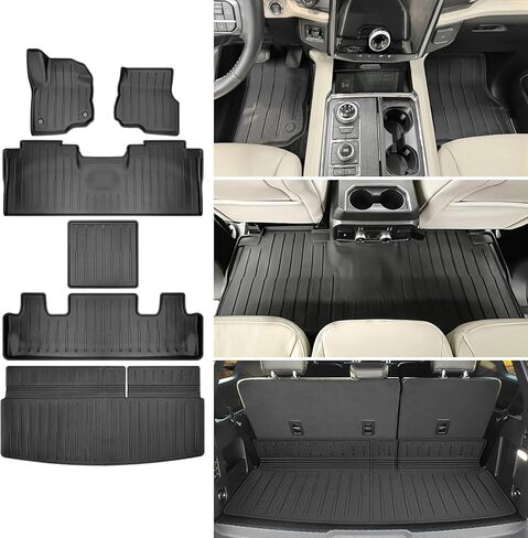 حصيرة أرضية Cargo Mat مناسبة لـ CRV 2017-2022 طراز الوقود وبطانة أرضية للمقعد الخلفي لملحقات Honda CRV (Cargo+Floor+Satback Mat، 17-22CRV (ليست للهجين أو التجول)) in Saudi Arabia